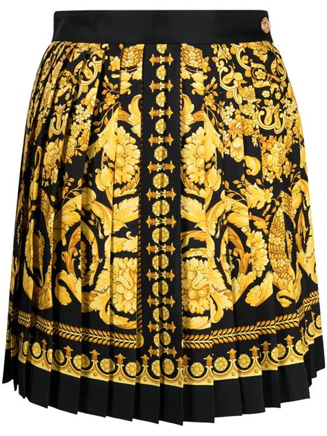 versace baroque pleated skirt